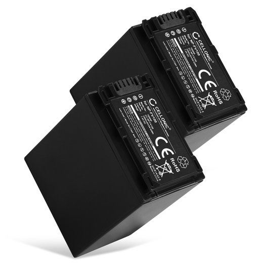 Pack de 2x Bateria Sony NP-FV70 / NP-FV30 / NP-FV50 3300mAh - 2x Batería para Cámaras de Vídeo Sony FDR-AX33, Sony CX625, Sony CX250, Sony AX100, Sony CX270, Sony CX260