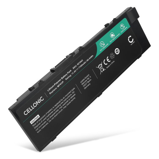 1x Batterij voor Dell Precision M7510, M7710, 15 7510, 15 7520, 17 7710, M7520, MFKVP, GR5D3, RDYCT Laptop - 6400mAh 11.1V 