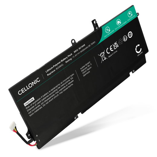 Batterie pour HP EliteBook 1040 G3 Series, BG06XL, HSTNN-IB6Z 11.4V 3400mAh de CELLONIC