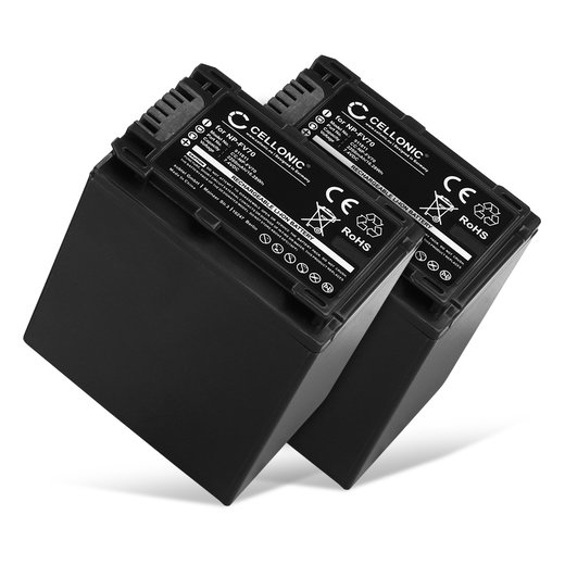 2x Bateria Sony NP-FV90 2200mAh - NP-FV90, Batería recargable para camaras Sony FDR-AX33, -AX100, -AX53, -AXP33, HDR-PJ620, -PJ810, HDR-CX900, NEX-VG30