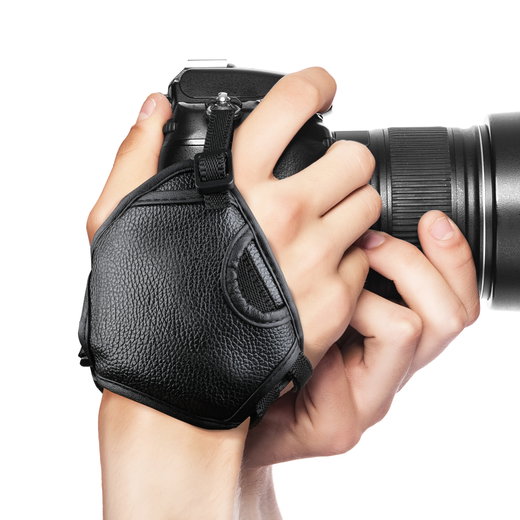 CELLONIC Hand Grip Camera Wrist Strap UK Secure Quick Release Faux Leather Camera Strap 1/4” Mirrorless, Compact, DSLR Hand Strap Harness for Canon, Sony, Nikon, Olympus - Black