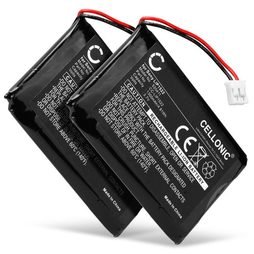2x Batteri för PS4-kontroller V1 (2013) – DualShock 4 v1 LIP1522 (1 300 mAh), ersättningsbatteri för 1a utgåvans Playstation 4-kontroller