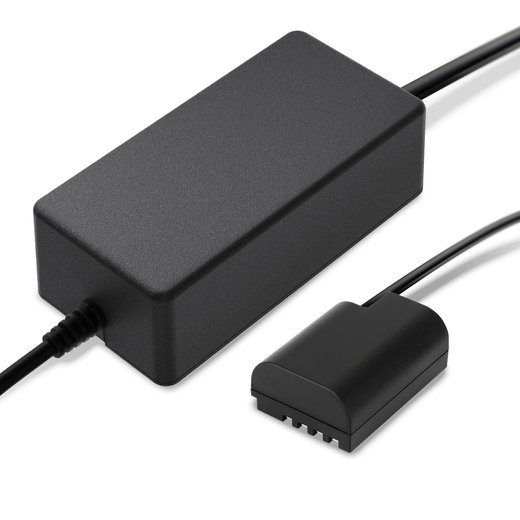 Netzadapter Panasonic Lumix DC-GH5, DMC-GH4, DMC-GH3, DMC-GH4R, DMW-AC8 + DMW-DCC12 + DC Coupler (Dummy Battery), ca. 3m from CELLONIC