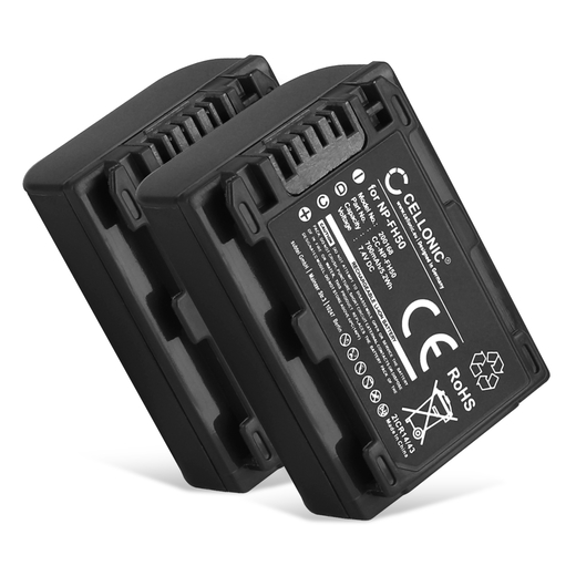 2x Batteri till Sony Cyber-shot DSC-HX1, DSC-HX100 / HX100V NP-FH50 NP-FH60 -FH40 (700mAh, 7.4V) från CELLONIC