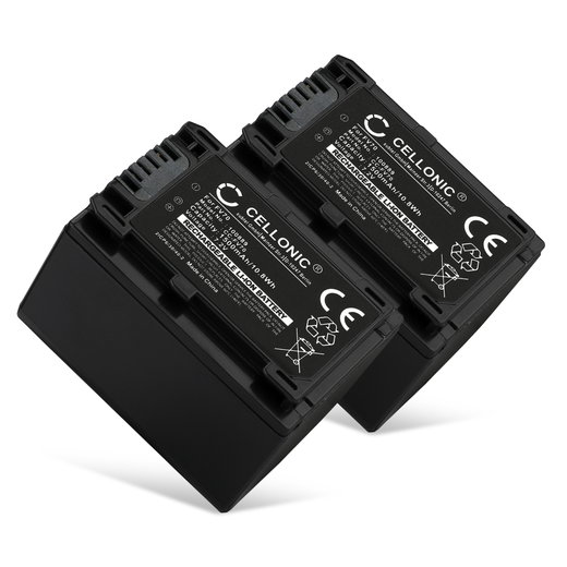 2x Batterie 1500mAh pour appareil photo Sony DCR, DEV, FDR, HDR - Remplacement modèle NP-FV70 NP-FV100