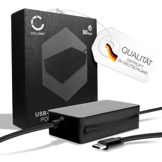 Laddare för USB C Notebooks, Tablets, Smartphones laptop - Strömadapter med PD Power Delivery | 5V-20V 90W hög kapacitet - 2.9m lång USB C Type C laddsladd + nätadapter CC-PD90 för notebook