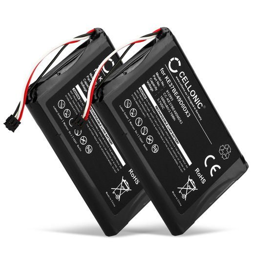 2x Batteria CELLONIC 361-00035-00, KE37BE49D0DX3 per navigatore GPS Garmin Edge 800 / Edge 810 / Edge Touring Affidabile ricambio 1000mAh compatibile al 100%