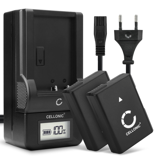 2x Batteri till Nikon D3100; D3300; D3200; D3500; D5200; D5600; D5100 (1050mAh, 7.4V) + Laddare från CELLONIC