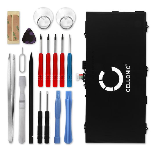 CELLONIC Replacement Tablet Battery for Samsung Galaxy Tab S 10.5 (SM-T800 / SM-T805) + 17-Tool Tablet Repair Kit - EB-BT800FBU 7900mAh