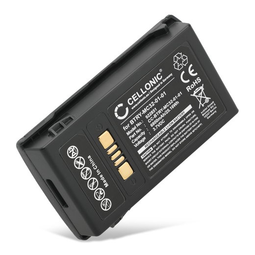 Akku für Zebra MC3200, MC32N0, MC32N0-S Motorola MC3200, MC32N0, MC32N0-S, Symbol BTRY-MC32-52MA-10, MC32N0-S BTRY-MC32-01-01 (6800mAh, 3.7V) von CELLONIC