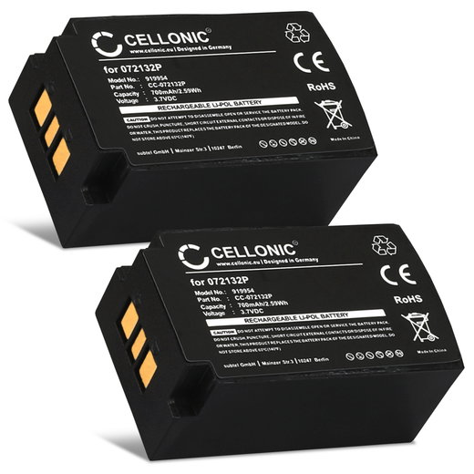 2x Akku für Parrot Zik 1.0 PF056001AA, 1|CP7/20/33-2 (700mAh, 3.7V) von CELLONIC