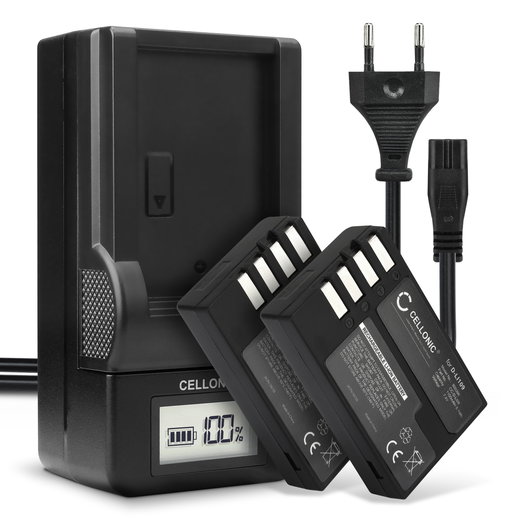 2x D-Li109 Camera Battery + Charger Set for Pentax KP K-50 K-30 K-S1 K-r K-500 K-S2 1100mAh Replacement Battery D-BC109 K-BC109 LCD Smart Charger