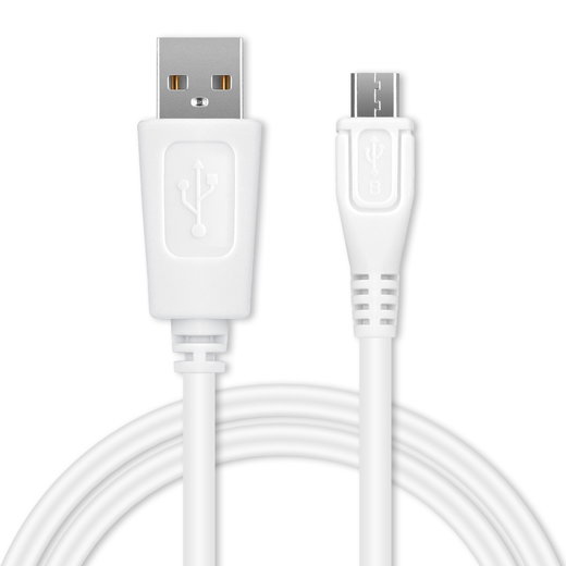 Micro USB Kabel für TP-Link Neffos X1, X1 Max, X1 Lite, C9A, C9, C7A, C7, C5, C5 Max, C5A, C5L, Y50 Handy Ladekabel - 1m 1A PVC weiß - Datenkabel für Smartphone