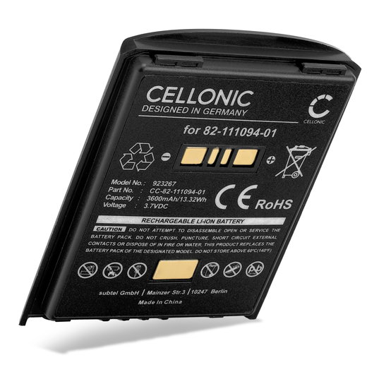 Battery for Zebra MC67, MC55, MC55A0, MC55N0, MC65, MC5574, MC5590, MC659B - BTRY-MC55EAB02, 82-111094-01 (3600mAh, 3.7V)