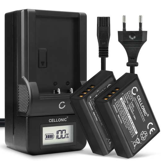2x Batteri till Canon EOS 1100D, 1200D, 1300D, 1500D, 2000D, 3000D, 4000D (1020mAh, 7.4V) + Laddare från CELLONIC