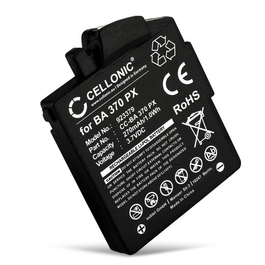Akku kuulokkeisiin Sennheiser MM 400, 450 X, 400 X, 550, 450, 500 X, PX 210 BT, 360, 360 BT, 310 BT, PXC 310 - 270mAh tuotemerkiltä CELLONIC