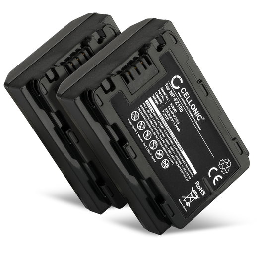 2x Akku für Sony Alpha 7 IV, A6700, A6600, A7C, A7S III, A7R III, A1, A9, 2040mAh von CELLONIC