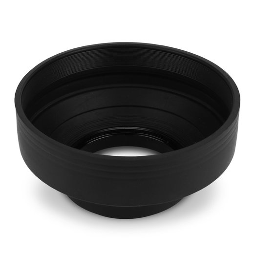 Universal Camera Lens Hood for Universal Ø 77mm - Rubber Screw-in Collapsible Lens Shade from CELLONIC