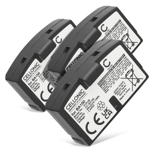 3x Bateria Sennheiser BA 150,BA 151,BA152 60mAh - , Batería larga duración para auriculares Sennheiser RS 400, RI 50, HDR 60, HDR 4, RR 820, HDR 65, HDR 40
