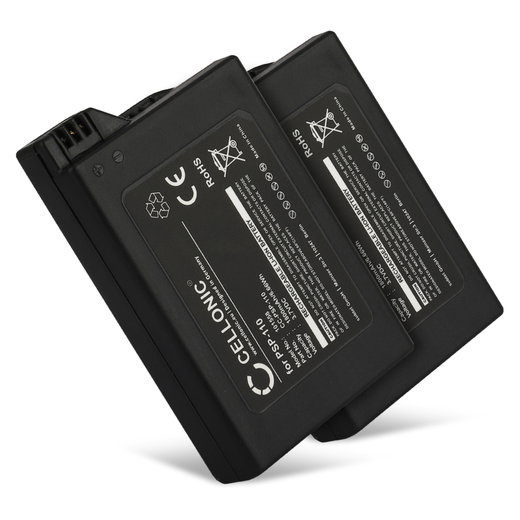 2x Batterie pour Sony PSP 1 (PSP-1000, 1001, 1002, 1003, 1004, 1005, 1006, 1007, 1008, 1010) PSP Fat 1800mAh de CELLONIC