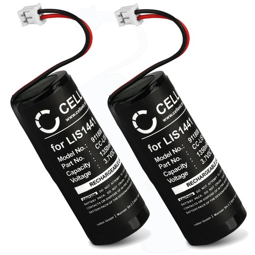 2x Akku pelikonsoliin Sony PS3 / PS4 Move Motion Controller, Playstation Move - 1350mAh, 3.6V - 3.7V, Litiumionit, LIS1441 vaihtoakku