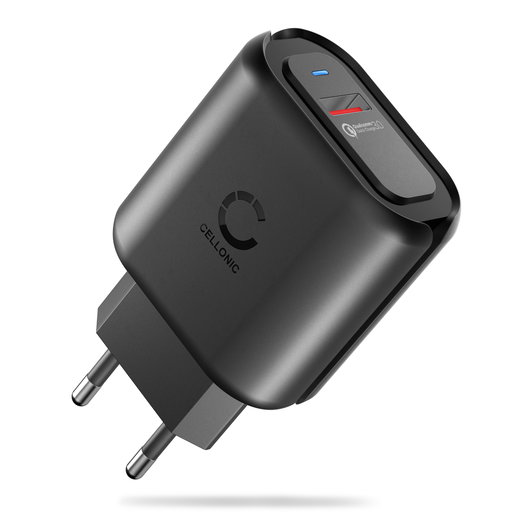Chargeur USB pour téléphone tablette power bank avec QC Quick Charge 3.0 24W, 3A, 3.6V - 12V bloc alimentation USB 1x connecteur USB Chargeur secteur USB prise secteur usb