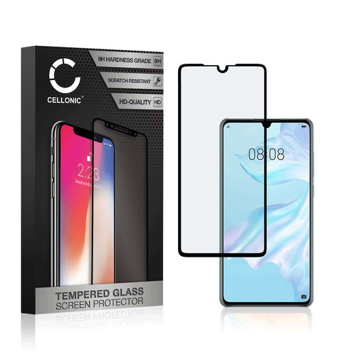 Vetro temperato CELLONIC per Huawei P30, screen protector (3D Case-friendly 9H 0,33mm Full Glue) nero Pellicola salva schermo per telefono cellulare smartphone