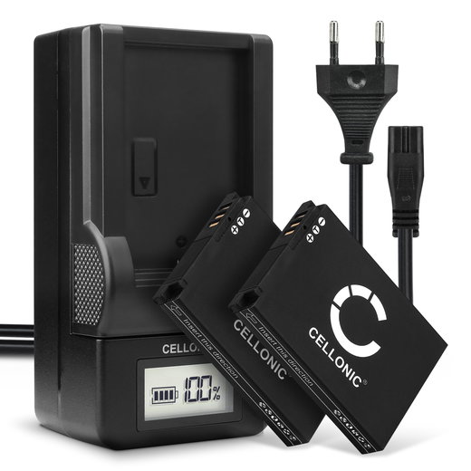 2x Accu voor Samsung WB1100f WB200f WB250f WB350f WB500 WB550 WB700 WB750 WB800f WB850f WB2100 EX2f L100 camera - SLB-10A 1050mAh + Oplader Vervangende batterij fototoeste, oplader, oplaadkabel