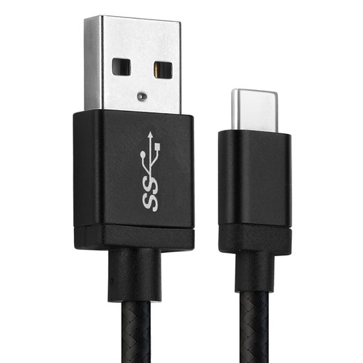 data-kabel / datakabel för Apple iPhone 17, 16, 17 Pro Max, 16 Pro, 16 Pro Max, 17 Pro, 16e, 16 Plus Samsung Galaxy S25 Ultra, S25 Google Pixel 10, 9a, 10 Pro, 10 Pro XL Xiaomi 15 Ultra, Redmi Note 14 Pro+, Note 14 Pro, 15T Pro OnePlus 13 - 1m 3A överföringssladd Nylon Datakabel svart