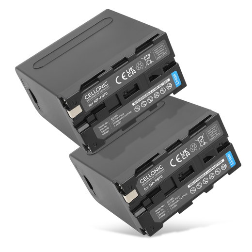 2x Batterij voor Sony HXR NX 100, NEX FS700R, FS700RH, HVR-Z1 HVR-V1 10050mAh USB-Out 2.4A van CELLONIC