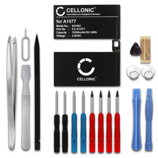 CELLONIC Replacement Tablet Battery for Apple iPad Pro 12,9" (A1584 / A1652) + 17-Tool Tablet Repair Kit - A1577 10030mAh
