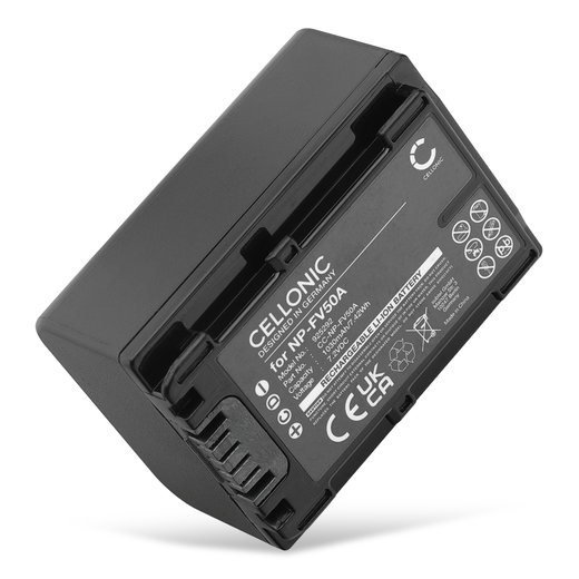 Batterij voor Sony AX33 AX100 CX625 CX250 CX260 CX270 AXP33 PJ620 PJ810 PJ200 NP-FV70A NP-FV50A NP-FV30 NP-FV90 NP-FV100A Accu (1030mAh, 7.2V) van CELLONIC
