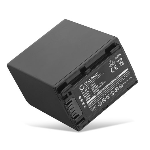Batería para Sony HDR CX625, CX250, CX260, CX270, CX410, CX430, CX230, CX220, CX210 NP-FV100 NP-FV30 NP-FV50 NP-FV70 NP-FV90 (3090mAh, 7.2V) de CELLONIC