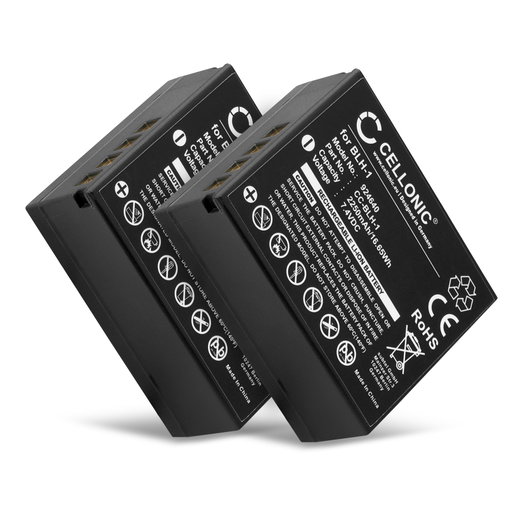 2x Akku für Olympus OM-D E-M1 Mark II, Olympus OM-D E-M1 Mark III, Olympus OM-D E-M1X 2250mAh von CELLONIC