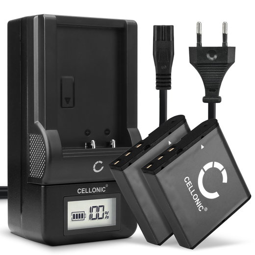 2x Batteri för Kodak PIXPRO AZ528, AZ421, AZ422, AZ521, AZ365, AZ525, AZ361, AZ527, LB-060 kamera med hög 950mAh kapacitet + laddare för uppladdningsbara kamerabatterier