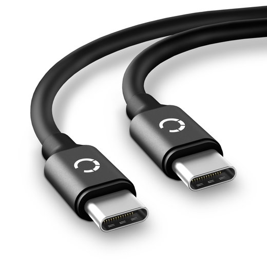 USB C Type C Kabel für HTC 10 / U11, Plus, Life / U12, Plus, Life / U Play / Desire 19 Plus / Bolt Handy Ladekabel - 2m 3A PVC schwarz - Datenkabel für Smartphone