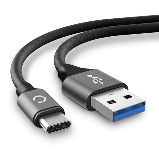 Datacable for Google Pixel / Pixel XL (USB A 2.0 -> USB Type C) - 2m, 3A USB Data Cable, Grey