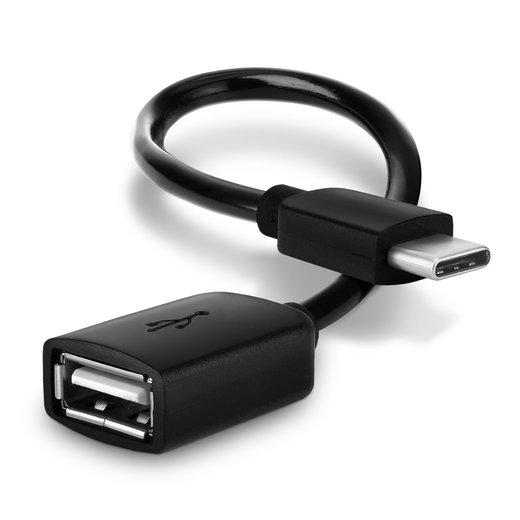 USB OTG Kabel für Samsung Galaxy S23, S22, S21, S20, S10, S9, A52, A51 Handy - OTG Adapter USB C Type C Stecker auf USB A Buchse - USB Host Anschluss, On The Go Adapterkabel schwarz