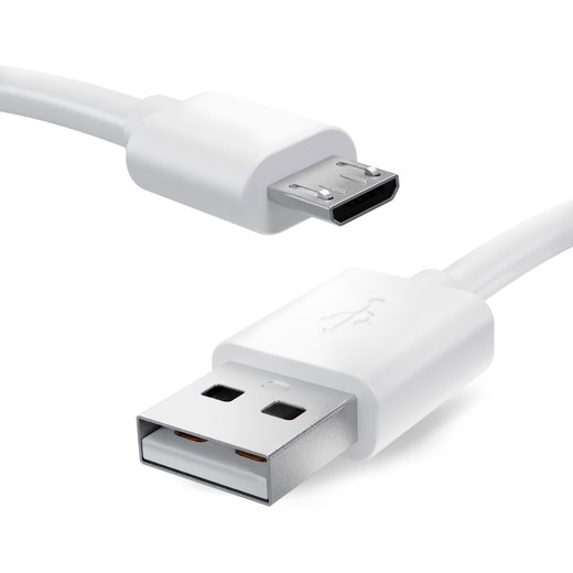 Micro USB Phone Charger Cable for Samsung Galaxy S7, S6, S5, S4, S3, S2 / Edge / Plus / Note 5, 4, 3, 2 / A7, A6, A5, A3 / J7, J5, J3 1m Fast Charging 2A Smartphone Data Cable PVC White