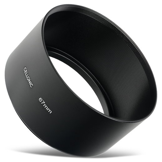 Ø 67mm Ø 67mm paraluce per teleobiettivo per fotocamera Universal Ø 67mm - con filettatura a vite tonda / cilindrica / tubolare Parasole marcato CELLONIC