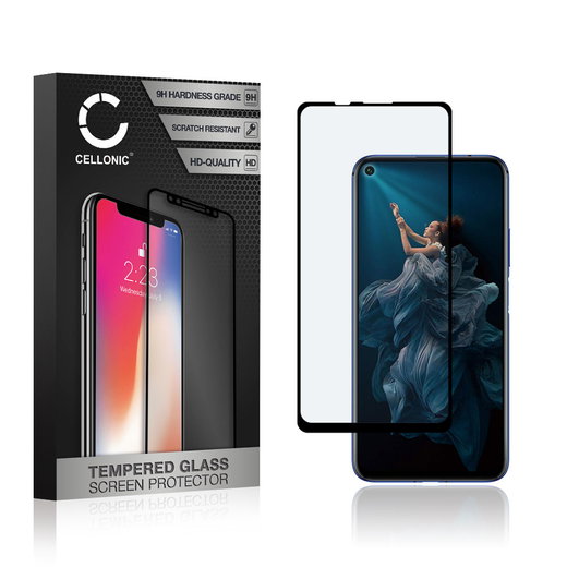 Vetro temperato CELLONIC per Huawei Honor 20 Pro, screen protector (3D Case-friendly 9H 0,33mm Full Glue) nero Pellicola salva schermo per telefono cellulare smartphone