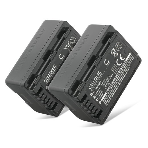 2x Batería para cámaras Panasonic HC-VX870, HDC-SD40, HC-V700, HC-V500, HC-V100, HC-V250, HC-V210 1500mAh 3.7V de CELLONIC