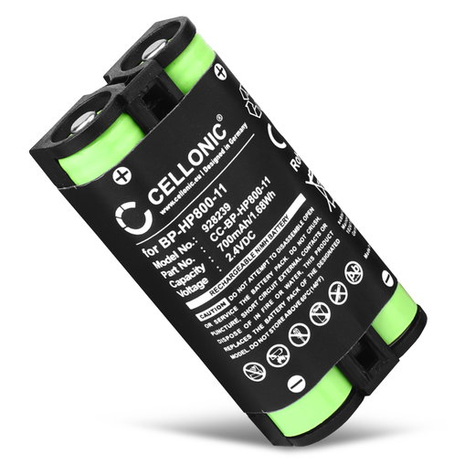 Batteri för Sony MDR-RF995, MDR-RF995RK, WH-RF400 BP-HP800-11 (700mAh, 2.4V) från CELLONIC
