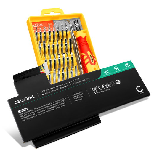 Akku für MSI GS70 2PE, GS70 2QE, GS70 2PC, GS70 2QD, GS72, BTY-L76 Laptop - 5300mAh 11.1V + Werkzeug-Set