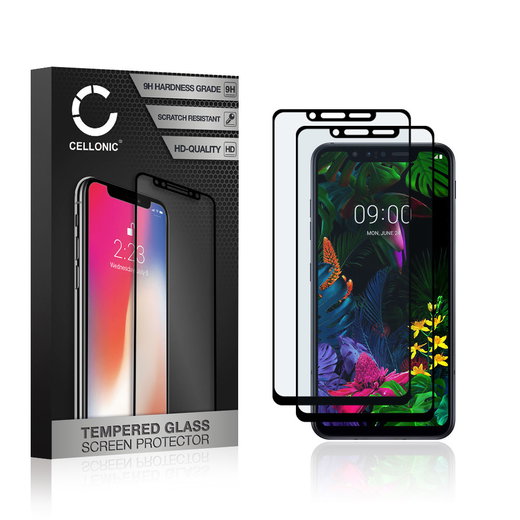 2x Protection d'écran en verre pour smartphone LG G8s ThinQ (3D Case-friendly, haute résistance 9H, 0,33mm, Full Glue)