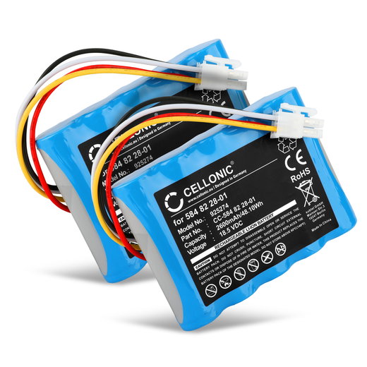2x Batteri för Husqvarna R100Li, R100Lic, Automower 310, 315, Gardena Sileno 18.5V 2600mAh Li Ion från CELLONIC