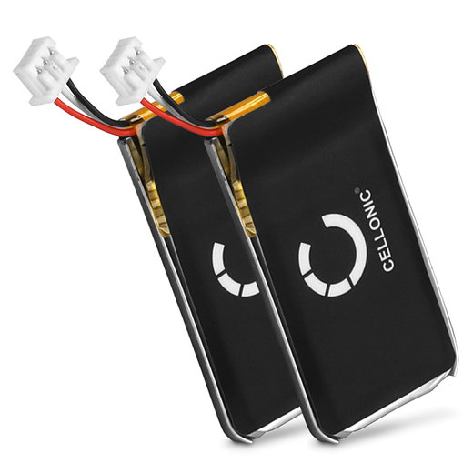 2x CELLONIC 504374,BATT-03 Ersättningsbatteri för Sennheiser D10, DW Office, Pro 1, Pro 2, Pro 30, MB Pro 1 headset / hörlurar med 180mAh, 3.7V - reservbatteri