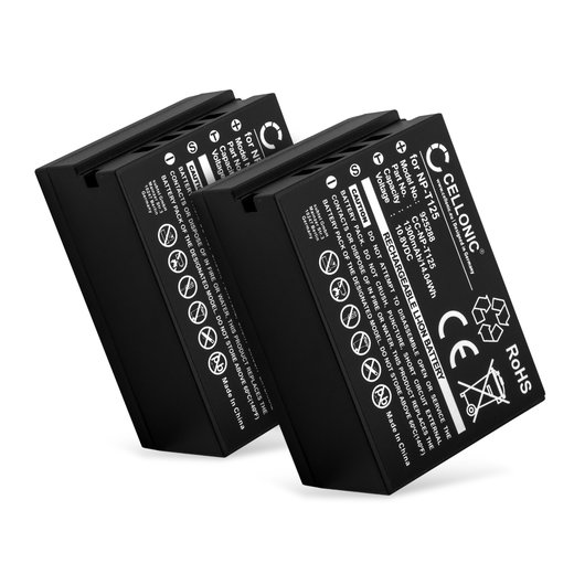 2x Bateria NP-T125 1300mAh - , Batería recargable para camaras FujiFilm GFX 50s GFX Medium Format