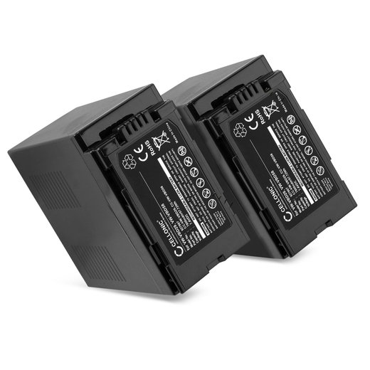 2x Battery for Panasonic HC-MDH2, HC-X1, HC-X1000, AJ-PX298, HDC-Z10000, VW-VBD29, VW-VBD58 (7800mAh, 7.4V) from CELLONIC