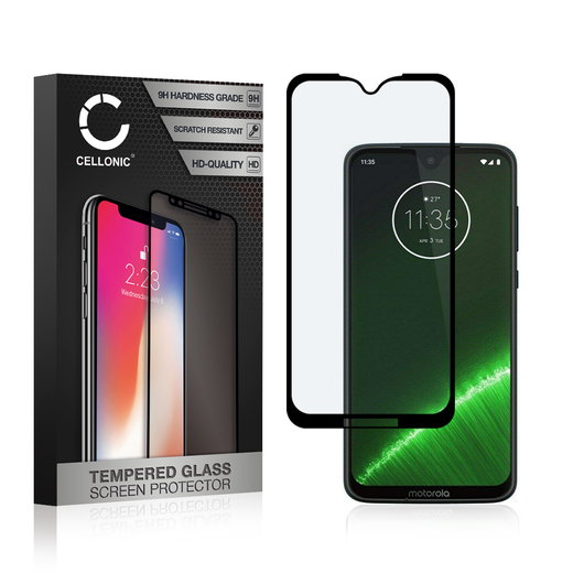 Protection d'écran en verre pour smartphone Motorola Moto G7 / Moto G7 Plus (3D Case-friendly, haute résistance 9H, 0,33mm, Full Glue)
